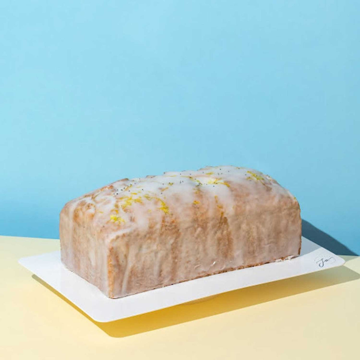 Queque vegano de limón-amapola