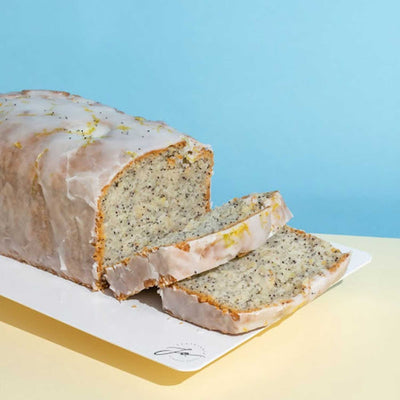 Queque vegano de limón-amapola